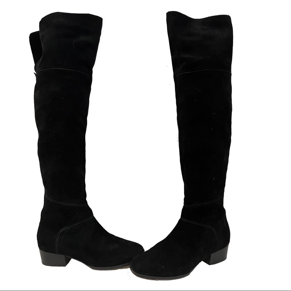 JOIE over the knee black suede boots